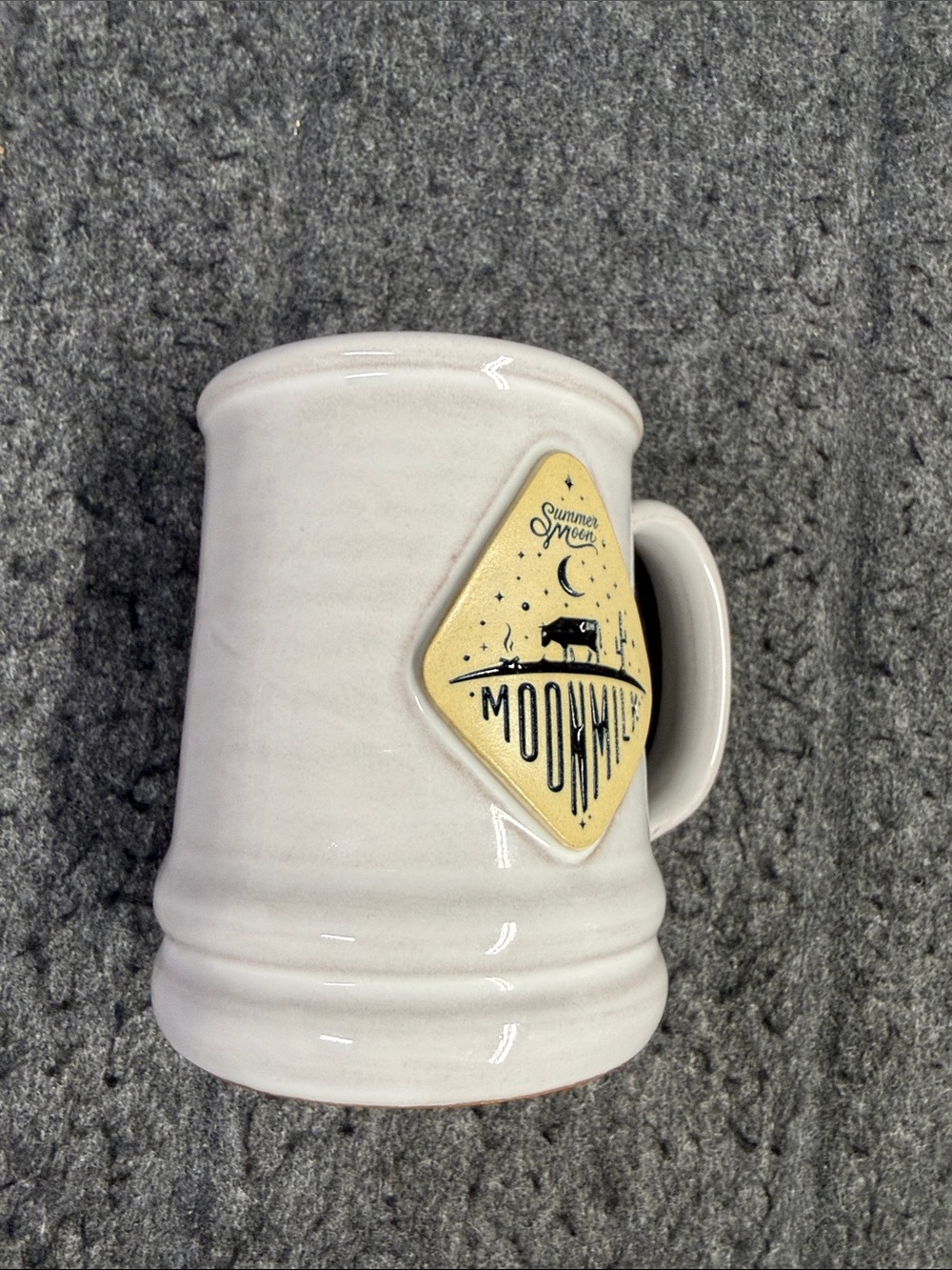 Moon 2019 Milk Beige Ceramic Coffee Mug with Logo Plaque - Picture 6 of 7